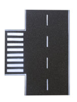 Vollmer H0 48263 Straßenplatte Asphalt aus Steinkunst,90°-Einmündung, L 15 x B 11,5 cm