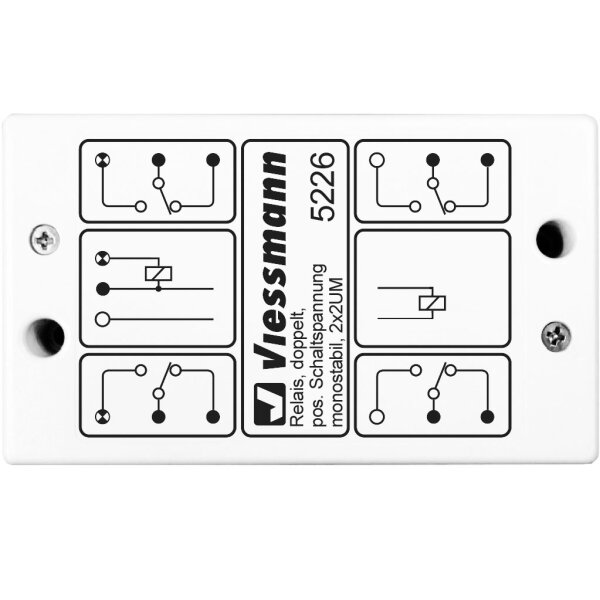 Viessmann 5226 Relais, monostabil, 2 x 2UM,positiver Schaltimpuls