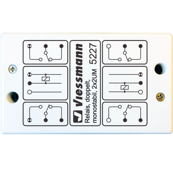 Viessmann 5227 Relais, monostabil, 2 x 2UM, negativer Schaltimpuls