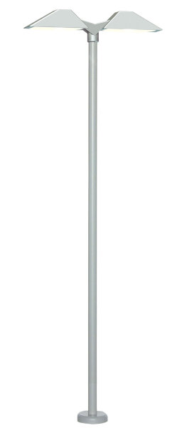 Viessmann H0 6084 Moderne Bahnsteigleuchte doppelt, 2 LEDs weiß