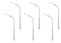 Viessmann H0 60906 Peitschenleuchte, LED weiß, 5+1