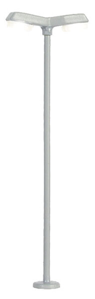 Viessmann N 6498 Straßenleuchte modern, doppelt, 2 LEDs weiß