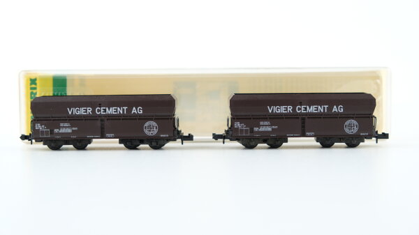 Minitrix N 51328761 Selbstentladewagen Set 2 tlg. (Vigier Cement AG) SBB