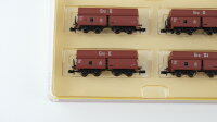 Minitrix N 15145 Selbstentladewagen Set 4 tlg. (Erz II ) DB