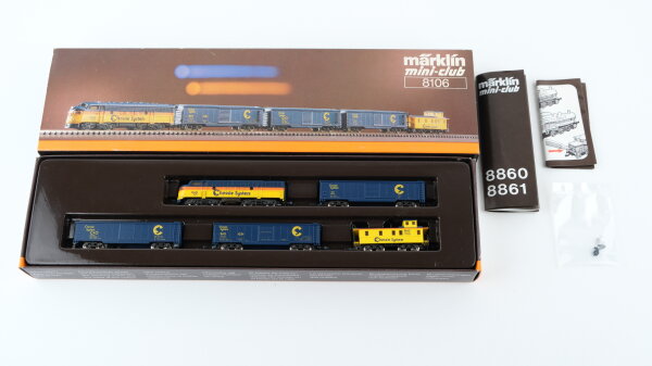 Märklin Spur Z 8106 Güterwagenzug "Chessie System" C&O (vermutlich verharzt)