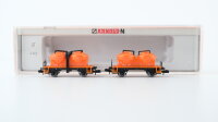 Arnold N 0255  Staubbehälterwagen Set 2-tlg. (MC orange)