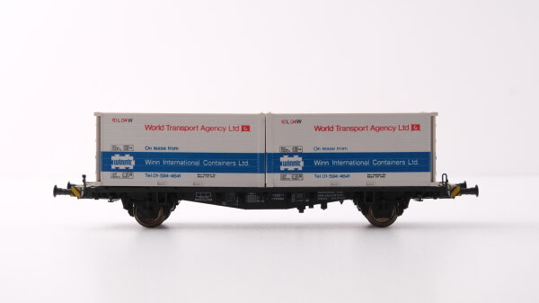 Fleischmann H0 5234 Container-Tragwagen (WTA Ltd) 21 80 411 7 882-1 DB