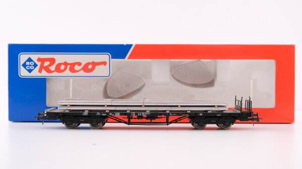 Roco H0 47724 Flachbettwagen mit Rohrlast DB