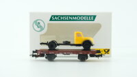 Sachsenmodelle H0 1890 Flachwagen mit "Magirus-Deutz Mercur" DB