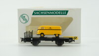 Sachsenmodelle H0 1590 Flachwagen mit "VW Transporter T1a" DB