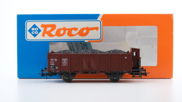 Roco H0 46278 Hochbordwagen mit Bremserhaus und Kohleladung DB