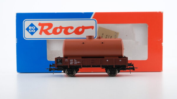 Roco H0 46011 Niederbordwagen mit Tank DB in EVP