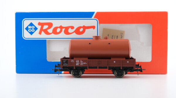 Roco H0 46011 Niederbordwagen mit Tank DB in EVP