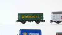 Roco H0 Konvolut Gedeckte Güterwagen (Königsbacher, Dortmunder Union), Kesselwagen (Weihenstephan), Hochbordwagen, NS/DB