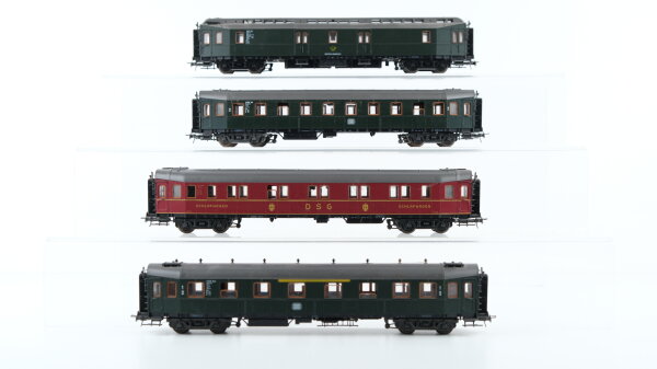 Roco H0 Konvolut Abteilwagen 1./2.Kl., 2.Kl., Postwagen, Schlafwagen (Bauart Hechte) DB/DSG/DBP