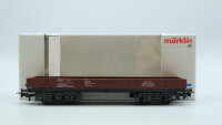 Märklin H0 4473 Niederbordwagen braun Rlmms der DB /...