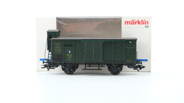 Märklin H0 4882 Gedeckter Güterwagen mit Bremserhaus  Gm der K.Bay.Sts.B.