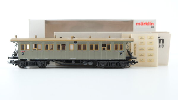 Märklin H0 4214 Reisezugwagen (grauer Wagenkasten) C4 (C4id Wü 99) der K.W.St.E.