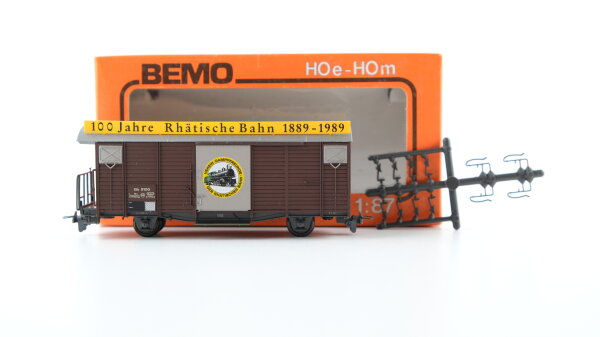 Bemo H0m 2266 130 Güterwagen "100 Jahre Rhätische Bahn" RhB