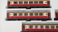 Bemo H0m 3272/S Salonwagen Set 4 tlg. rot/creme RhB