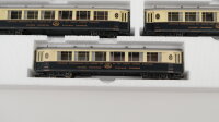 Bemo H0m 7272 300 Salonwagen Set 4 tlg. dunkelblau/creme "Golden Mountain Piullman" MOB