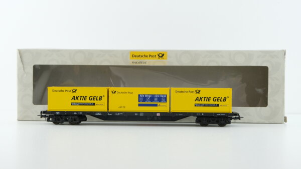 Lima H0 Containerwagen "Aktie gelb" Deutsche Post DB