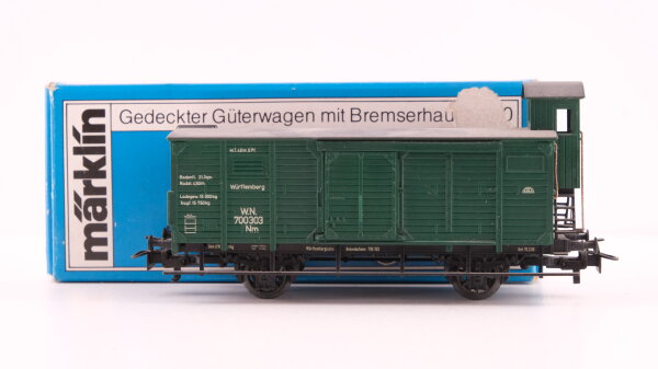 Märklin H0 4679 Gedeckter Güterwagen (700303) mit Bremserhaus  Nm der K.W.St.E. / Pfalz-Bahn