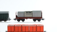 Lima H0 Konvolut Kühlwagen (Orangina), Containertragewagen, Gedeckter Güterwagen, Schwenkdachwagen, Teleskophaubenwagen