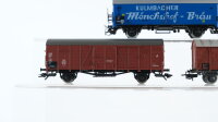 Märklin H0 Konvolut Gedeckte Güterwagen, Bierwagen (Kulmbacher Mönchshof-Bräu), DB