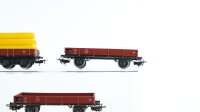 Märklin H0 Konvolut Niederbordwagen DB, Niederbordwagen mit Rohre, DB