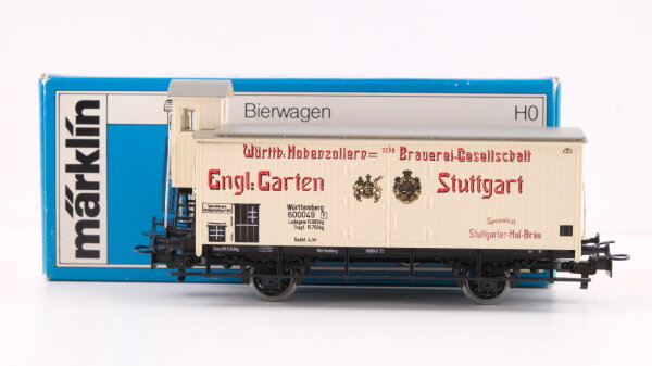 Märklin H0 8477 (HAMO) Bierwagen mit Bremserhaus (Engl. Garten Stuttgart)  K.W.St.E. (Ausführung mit Zweileiter-Gleichstrom-Radsätzen)