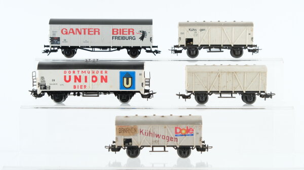 Märklin H0 Konvolut Kühlwagen, Bierwagen (Ganter, Dortmunder Union) DB