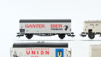 Märklin H0 Konvolut Kühlwagen, Bierwagen (Ganter, Dortmunder Union) DB