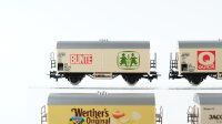 Märklin H0 Konvolut Kühlwagen (Stern, Quick, Bunte, Werthers Original, Jacobs Cafe Swing), DB/u.a.