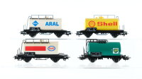 Märklin H0 Konvolut Kesselwagen (Shell, Aral, Esso; BP), DB