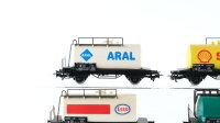 Märklin H0 Konvolut Kesselwagen (Shell, Aral, Esso; BP), DB