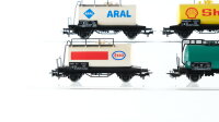 Märklin H0 Konvolut Kesselwagen (Shell, Aral, Esso; BP), DB