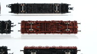 Roco H0 Konvolut Niederbordwagen, Flachwagen, Containertragewagen, Klappdeckelwagen (mit Normschacht, teilw. ohne Kupplung), DB