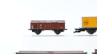 Roco H0 Konvolut Niederbordwagen, Flachwagen, Containertragewagen, Klappdeckelwagen (mit Normschacht, teilw. ohne Kupplung), DB