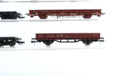 Roco H0 Konvolut Niederbordwagen, Flachwagen, Containertragewagen, Klappdeckelwagen (mit Normschacht, teilw. ohne Kupplung), DB