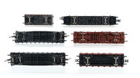 Roco H0 Konvolut Niederbordwagen, Flachwagen, Containertragewagen, Klappdeckelwagen (mit Normschacht, teilw. ohne Kupplung), DB