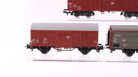 Märklin H0 Konvolut Gedeckte Güterwagen, Schwenkdachwagen, Seitenwandschiebewagen (teilw. mit Normschacht, ohne Kupplung) DB