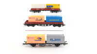 Märklin H0 Konvolut Containertragewagen (Contaner...