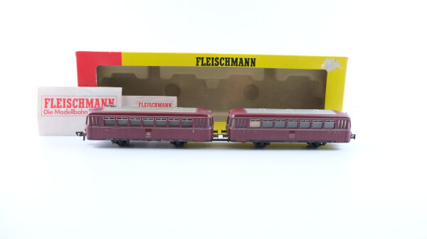 Fleischmann H0 4400 Schienenbus-Beiwagen BR 998 800-7 2-teilig beleuchtet DB Gleichstrom analog (ohne Antrieb)