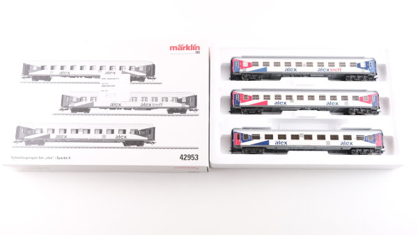 Märklin H0 42953 Schnellzugwagen-Set "alex" der DB / SBB