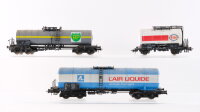 Roco H0 Konvolut Kesselwagen (Esso, BP, LAir Liquide) DB/SNCF