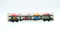 Fleischmann N 8285 Doppelstockw. Autotransport mit 8 PKW...