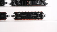 Märklin H0 Konvolut Flachwagen mit Bus, Containertragwagen mit 2 Container, Planwagen DB