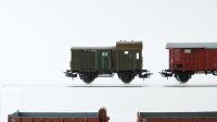 Märklin H0 Konvolut gedeckter Güterwagen, Hochbordwagen mit Bremserhaus, Güterzugbegleitwagen DB/FS