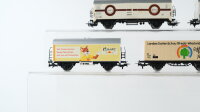 Märklin H0 Konvolut Containertragewagen mit Container /Rheda-Wiedenbrück 1988), Kühlwagen (Pilsener Urquell,Beck´s Bier, Wüstenrot,Interfrigo) DB/CSD/Renfe/u.a.